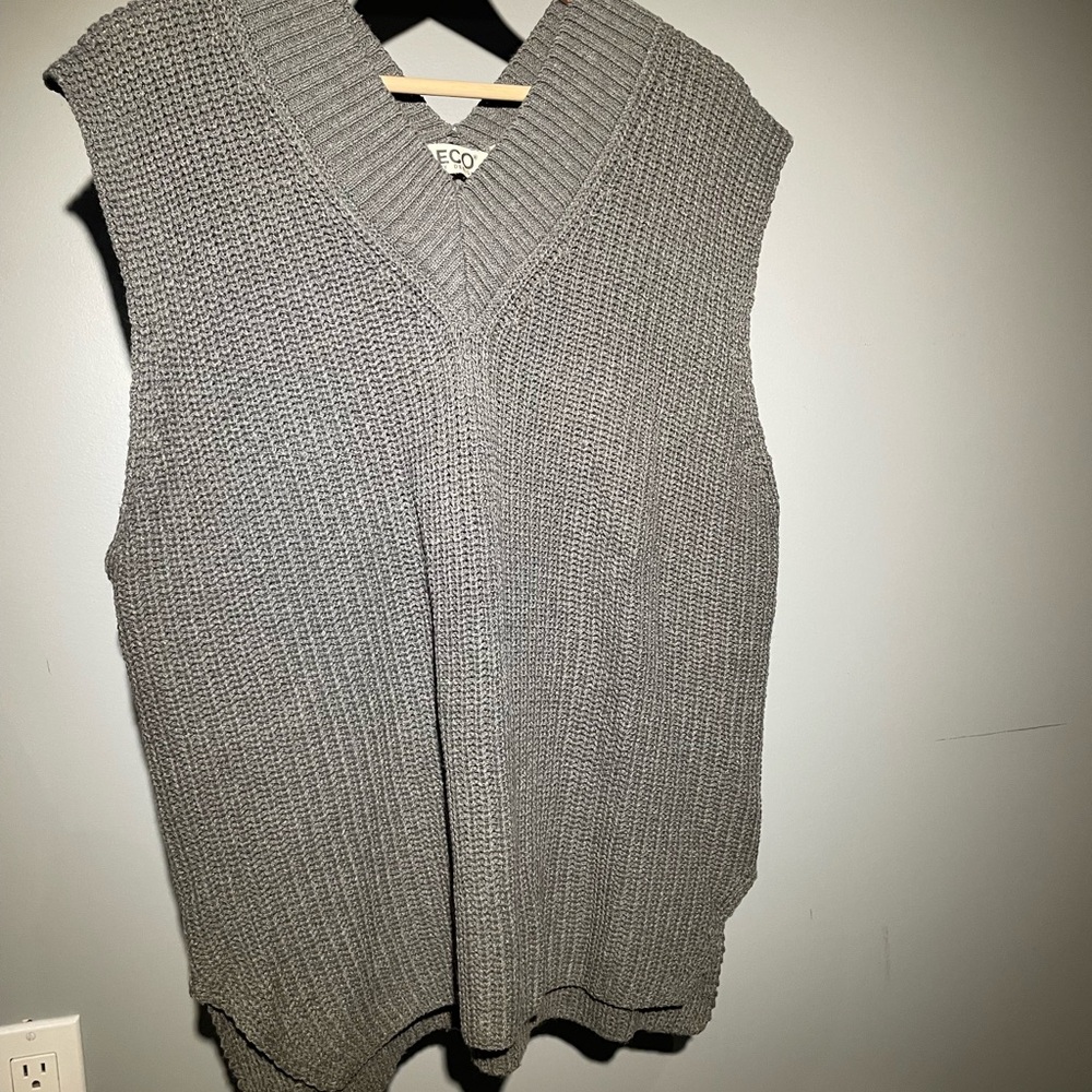 Light Gray V-Neck Sweater